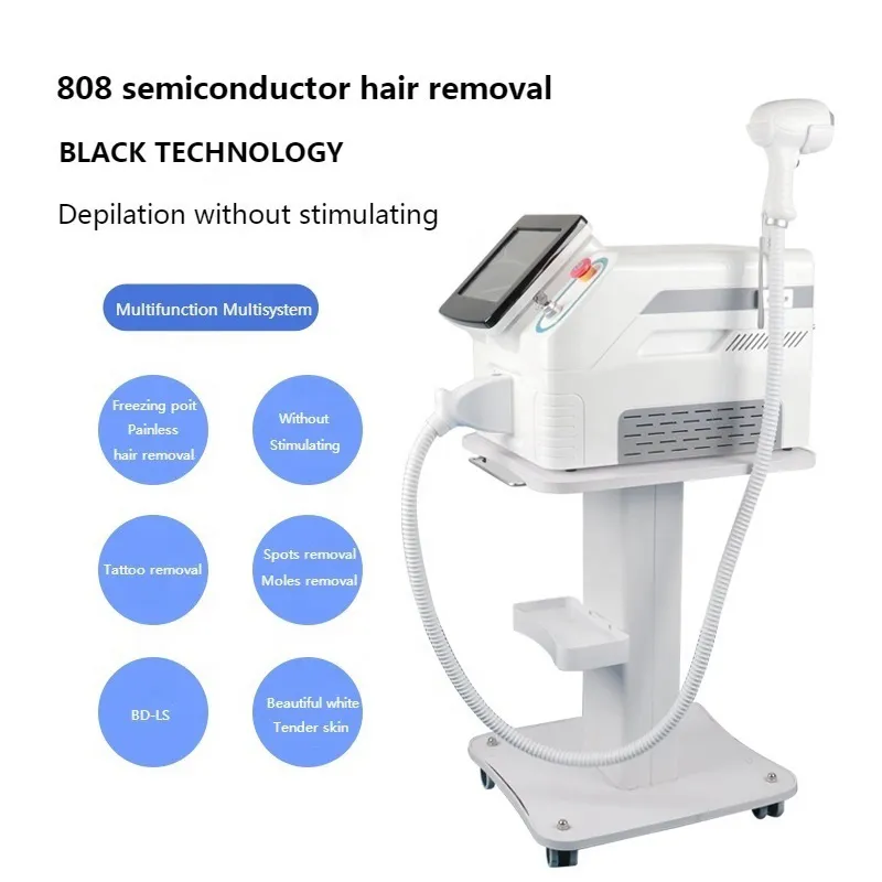 Bezbolesna 808 nm Diode Laser Maszyna do usuwania włosów do szybkiego usuwania włosów w pełnym ciele