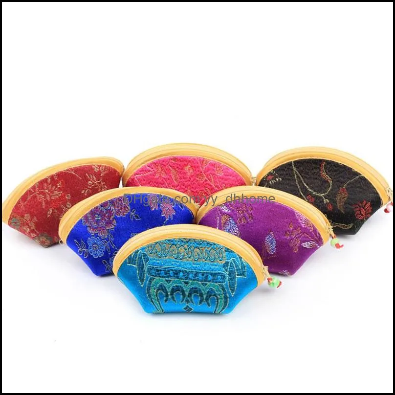 11*6*6cm chinese style handmade beaded pouch coin purse wedding party christmas birthday gift jewelry packaging bags