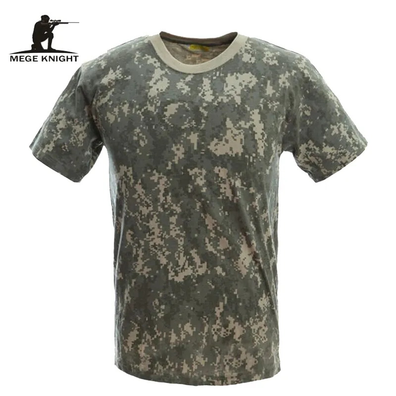 MEGE Military Camouflage Atmungsaktives Kampf-T-Shirt, Herren-Sommer-Baumwoll-T-Shirt, Army Camo Camp Tees 220505