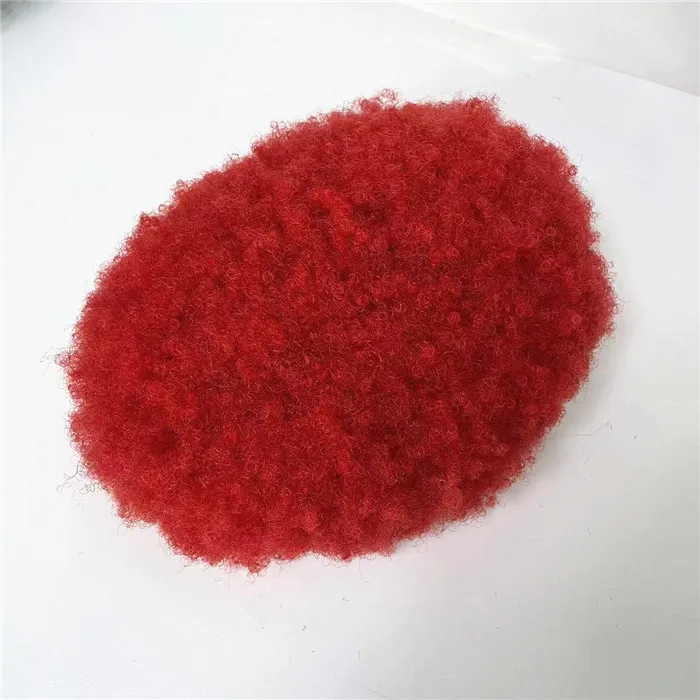 4mm Afro Kinky Curl Indian Human Virgin Hair Replacement Full Lace Toupee For Black Men i America Fast Express Delivery