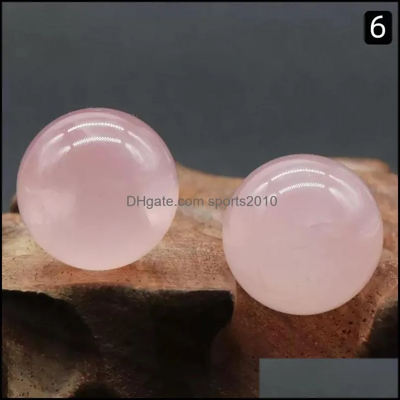 18mm natural stone loose beads amethyst rose quartz turquoise agate 7 chakra diy non-porous round ball beads yoga healing guides sports2010