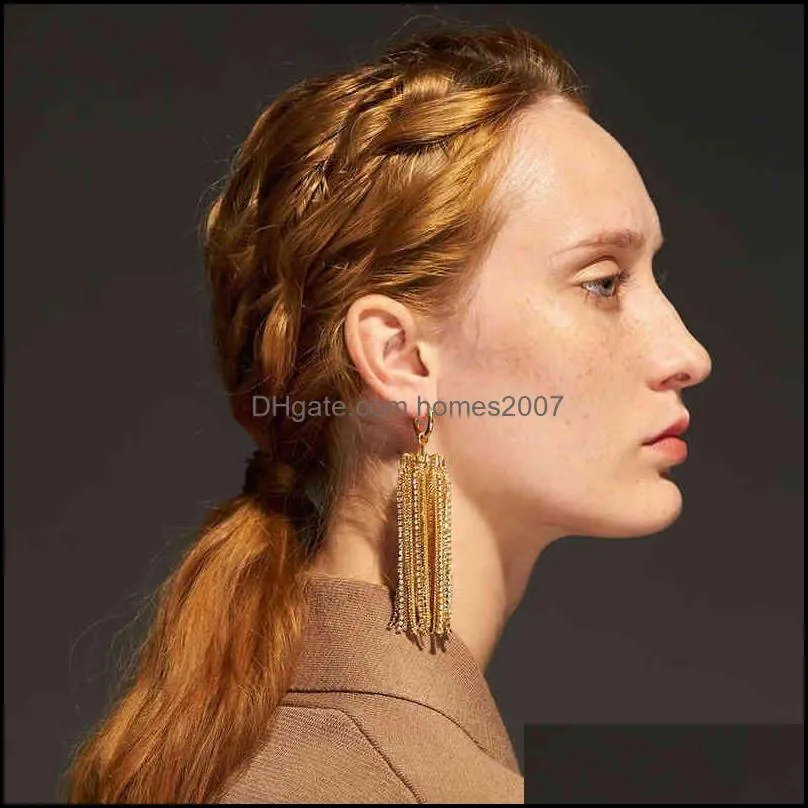 Chandellier Earring Enfashion Shine Lantern Tassel Drop Earrings for Women Statement Gold Color Long Earings Fashion Jewelry Kolczyki E201192