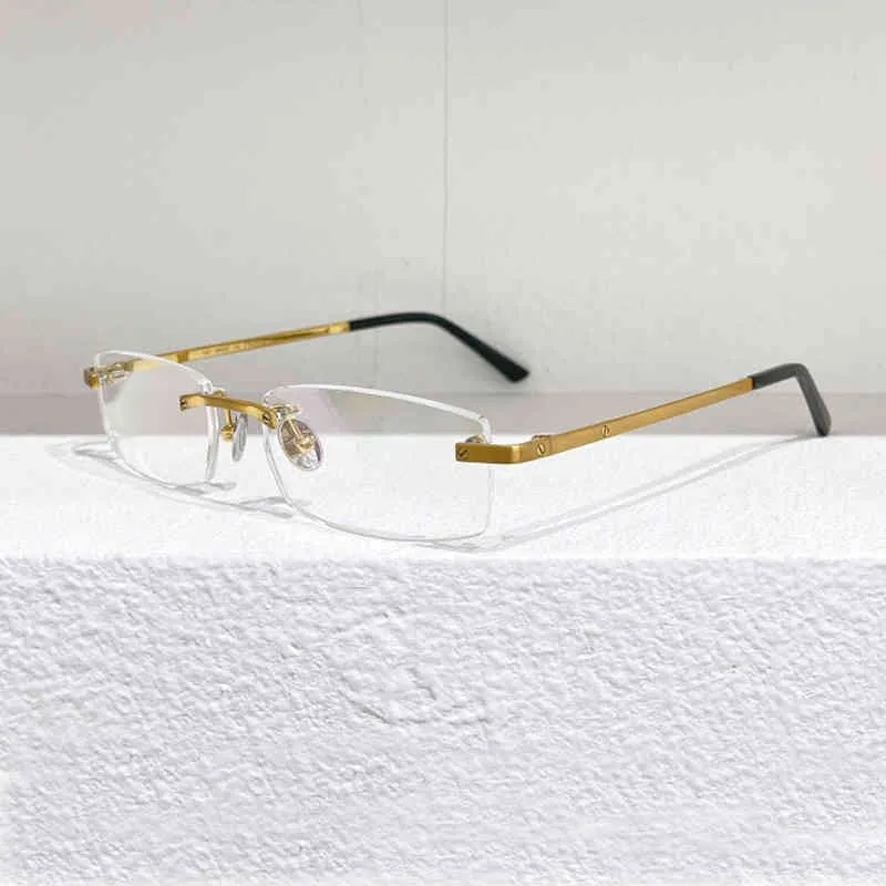 Monture de lunettes transparentes Carter Rilmess Spectacles Vintage Square Eyeglasses Mens Transparent Optical Frame