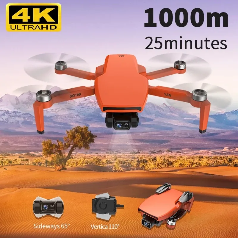 SG108 Pro Drone Simulators Drones with Camera for Adults 4K 5G WIFI FPV Dron HD 90 Electric Adjust Cameras GPS Smart Follow Brushless Motor 27 Minute Long Flight Time 21