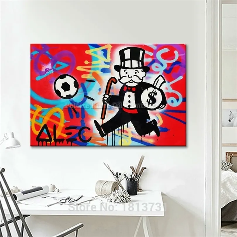 Alec Graffiti Pop Painting Street Urban Money Art On Canvaswall Pictures For Living Room Home Decor Wall Decoratior1 T200904