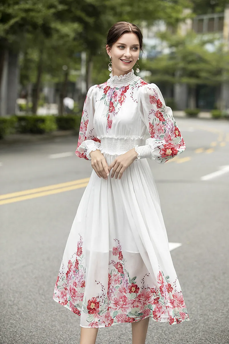 dresses collar Last Oversized Collar Dress Women Summer Cute Prairie Dress Baloon Puff Sleeves Floral Dress White Statement Collar Dress Blue Mini Dress