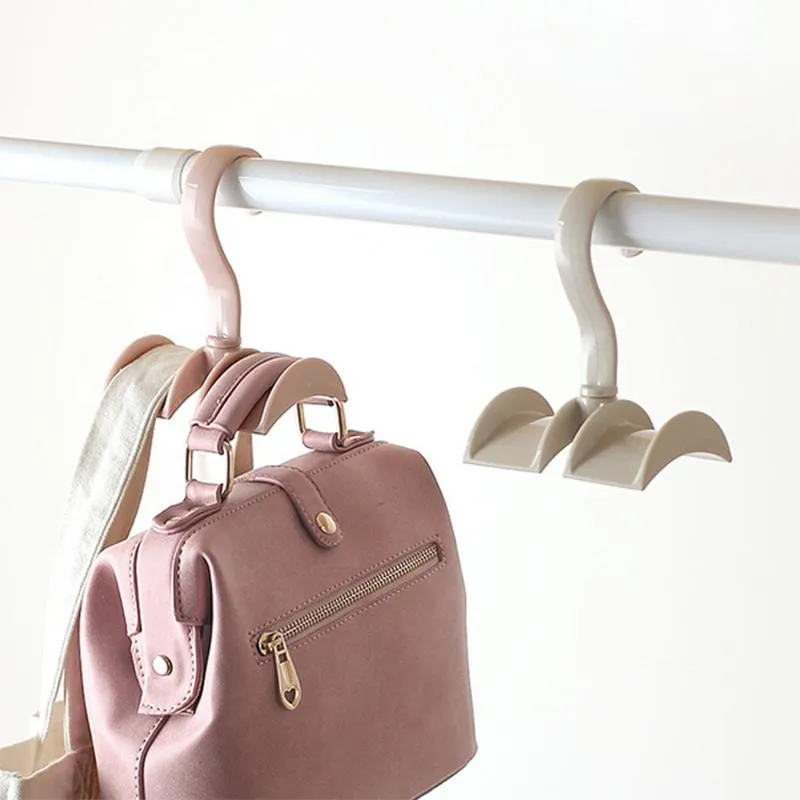 Hooks Rails 360 graden geroteerd 2 Thuiskast Haak Handtas Kleding Ties Tas Hanger Hanging Rack Keuken