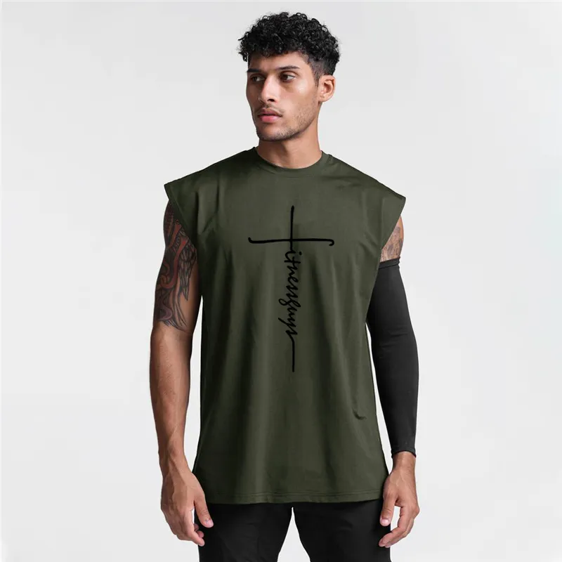 Фитнес -ребята из спортивной одежды сетка Quick Dry Training Systlets Bodybuilding Top Top Mens Muscle Frunt