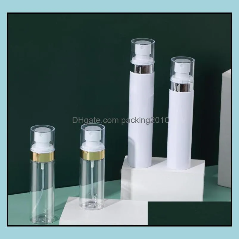 pet plastic perfume bottles cosmetic containers spray pump bottles travel portable sub bottle 60ml 80ml 100ml 120ml sn3734