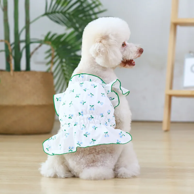 dog apparel jumpsuit Cute pet Girl Cat Cloth vest sweater Summer Dress for Clothing Red Blue Small Dog Chihuahua outfit fashion girls designer clothes