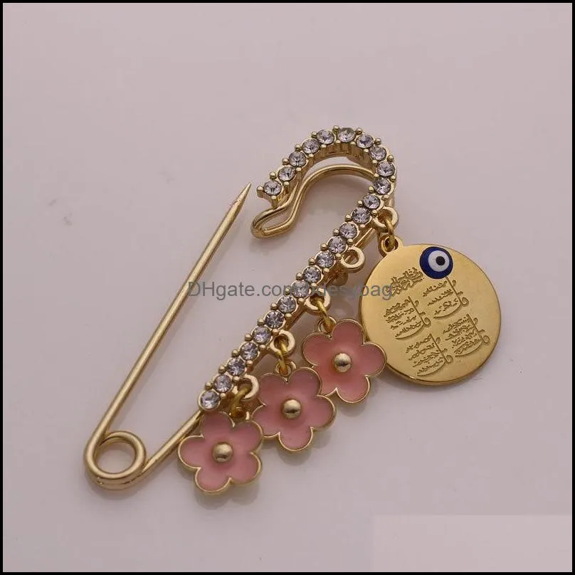 quran four qul suras muslim evil eye brooch baby pin