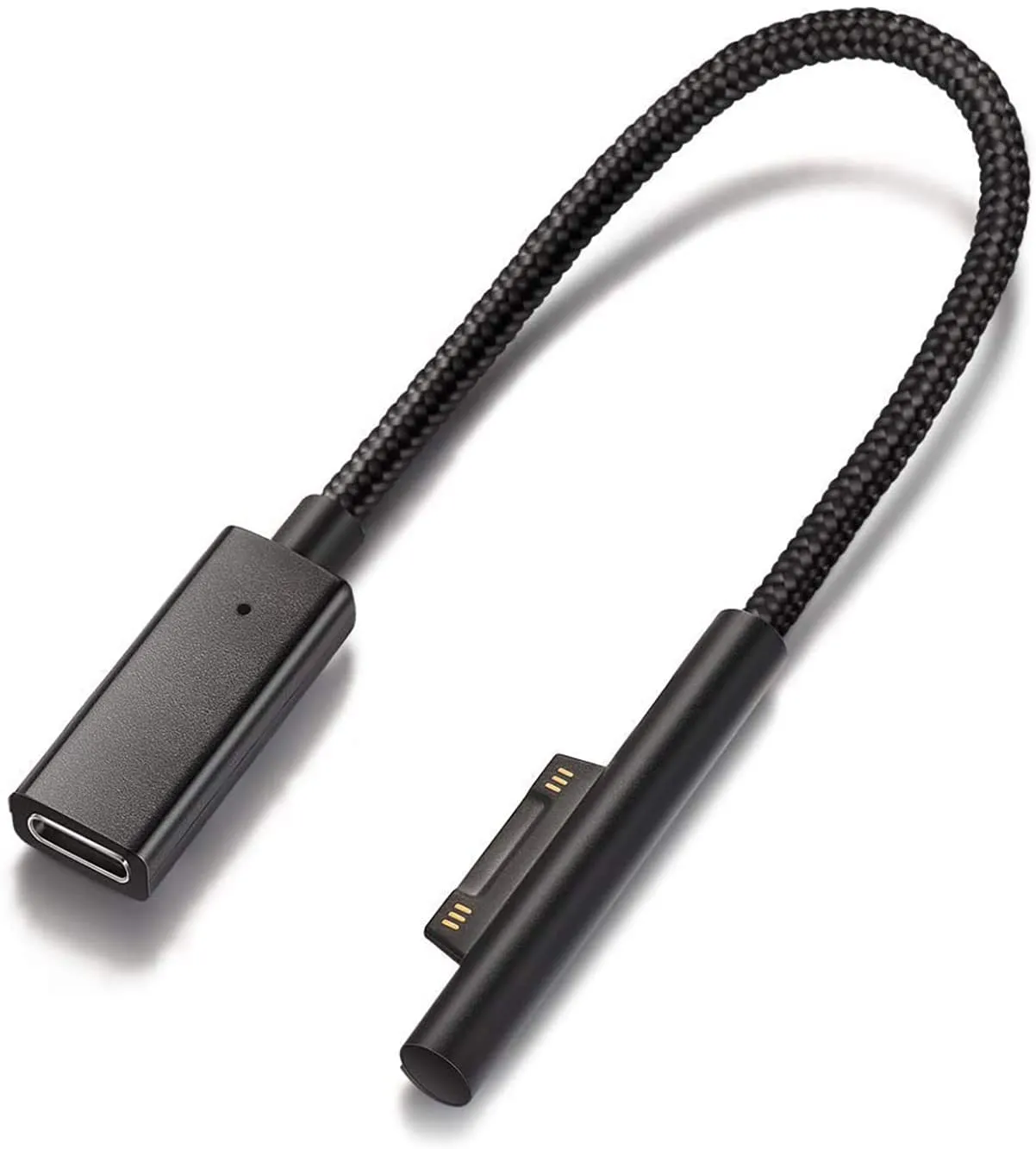 Nylon gevlochten oppervlak Aansluiten op USB-C oplaadkabel Compatibel voor Microsoft Surface Pro7 Go2 Pro6 5/4/3 laptopboek