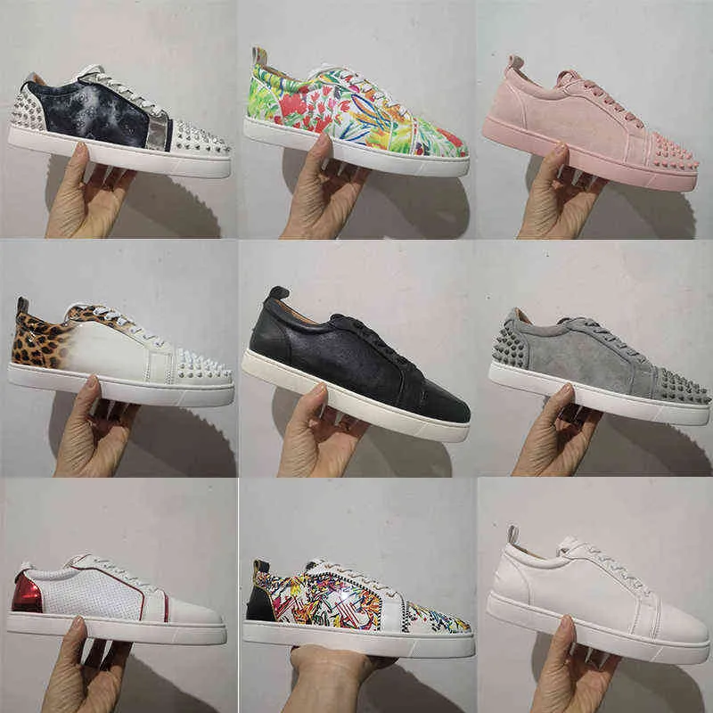 2022 Designer schoenen lage top luxe sneakers zwarte witte zilveren glitter grijze heren flats trainers voor feest bruiloft hoge kwaliteit maat 5,5-13