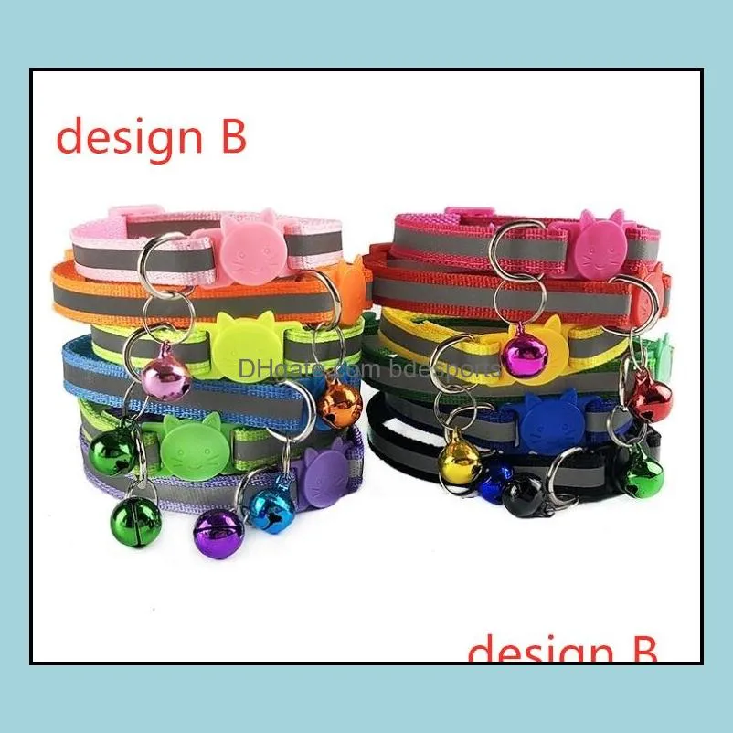 100 Designs Adjustable Pet Collars With Bell For Cat Dog Necklace Durable Neck Decoration Accessory Pet Supplies