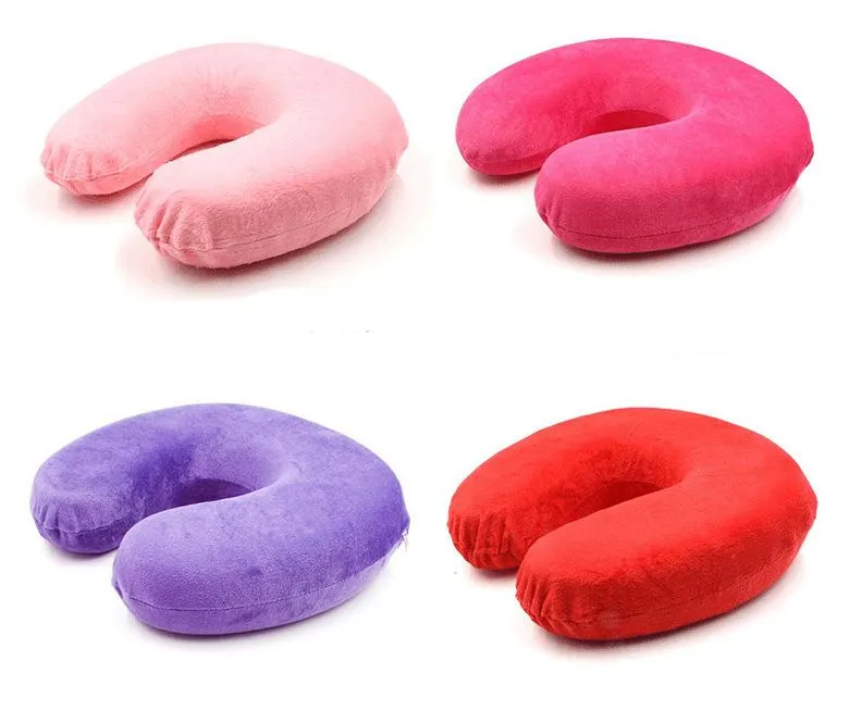 Plane Car U-Shaped Travel Pillow Portable Neck Rest U-Shap Pillow Multifunction Memory Foam-Pillow Soft U Shaped Pillows SN6616