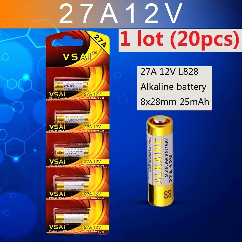 L828 Dry Alkaline Batteries 12V/27A12V, 12VD/26A, VSAI Wawa Credit Card Compatible From