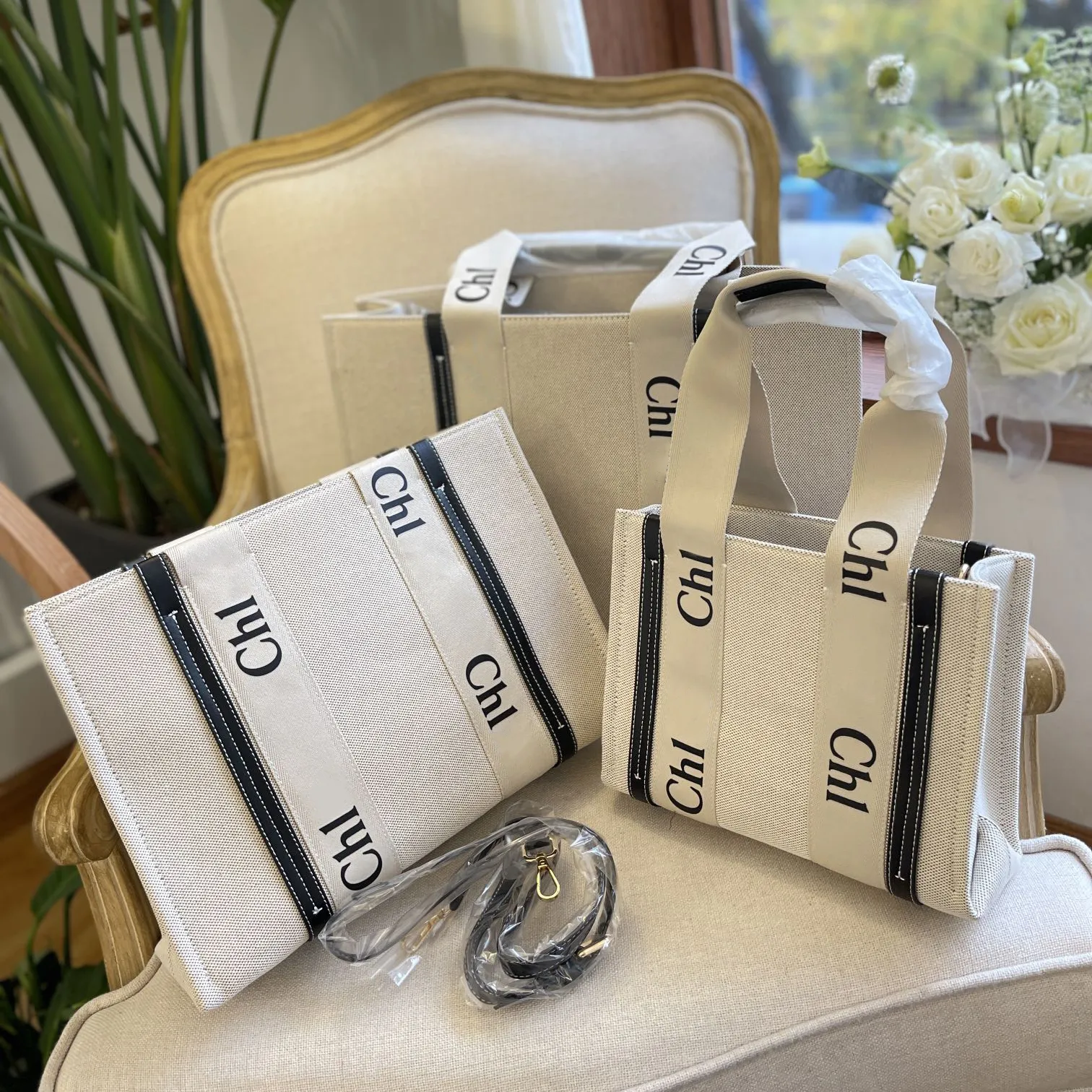 High Quality Women Handbags WOODY Tote Shopping Bag Handbag NYLON Hobo