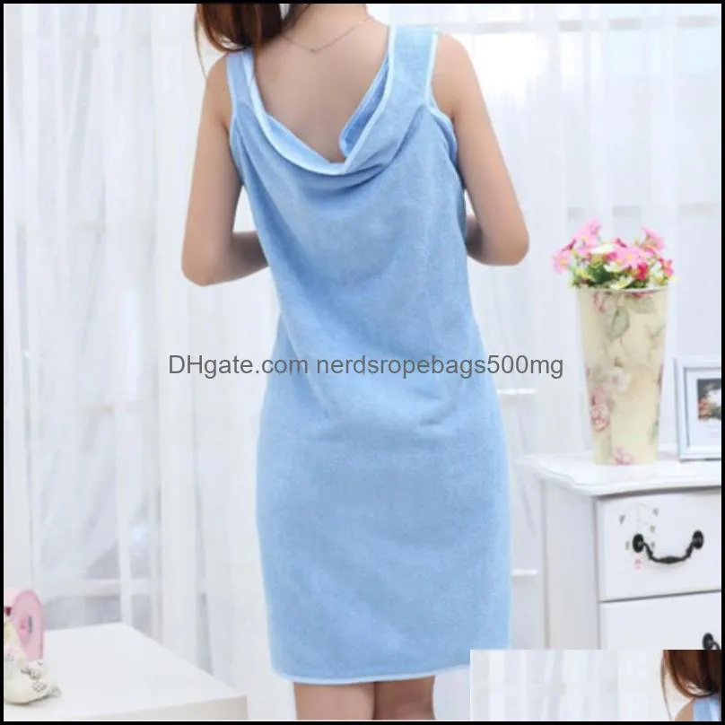 Bath Towels Fashion Lady Wearable Shower Towel Body Wrap Fast Drying Beach Spa Bathrobes Bath Skirt Home Supplies 1318 T2