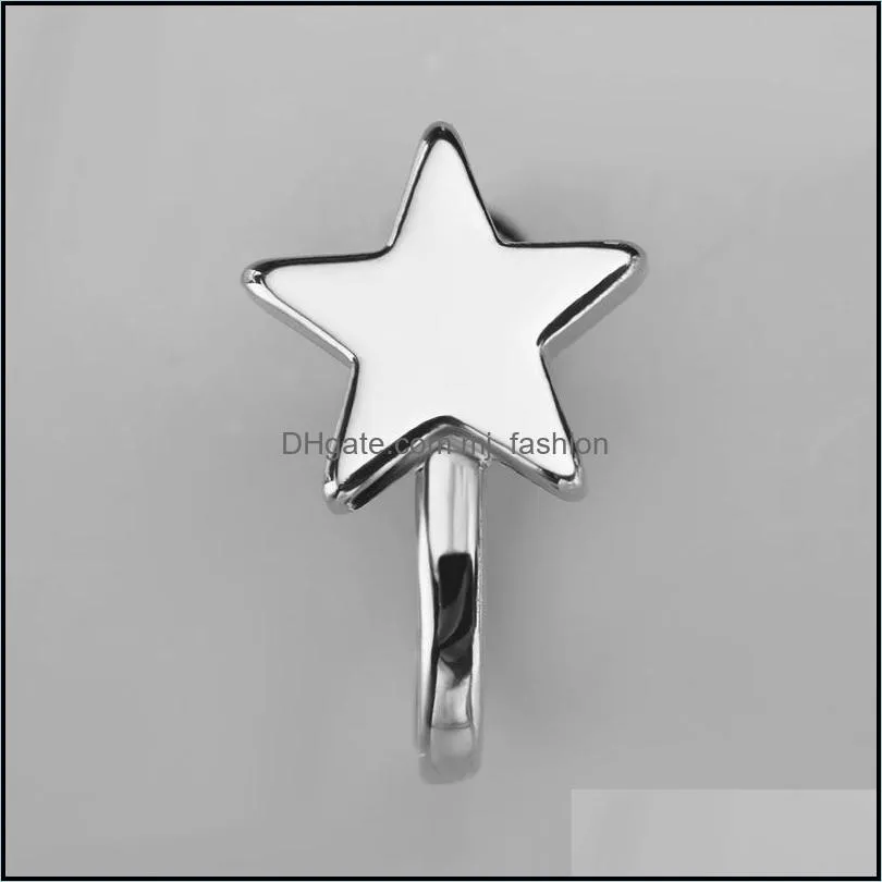 geometric earrings for women beautifully silver plated copper triangle love crown star simple earring ear clip