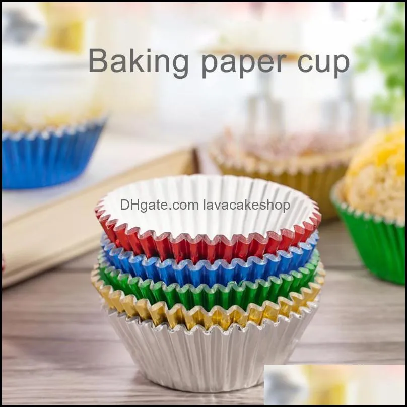 Baking Moulds 100pcs Paper Cupcake Cup Aluminium Foil Muffin Cups Liners Cupcakes Case Container