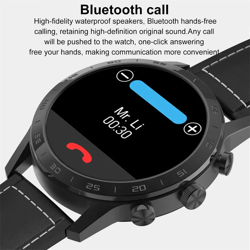 LIGE 2022 NOWOŚĆ BLUETOOTH Call Smart Watch Men Sports Clock IP68 Waterproof Monitoring Smartwatch na iOS Android Telefon