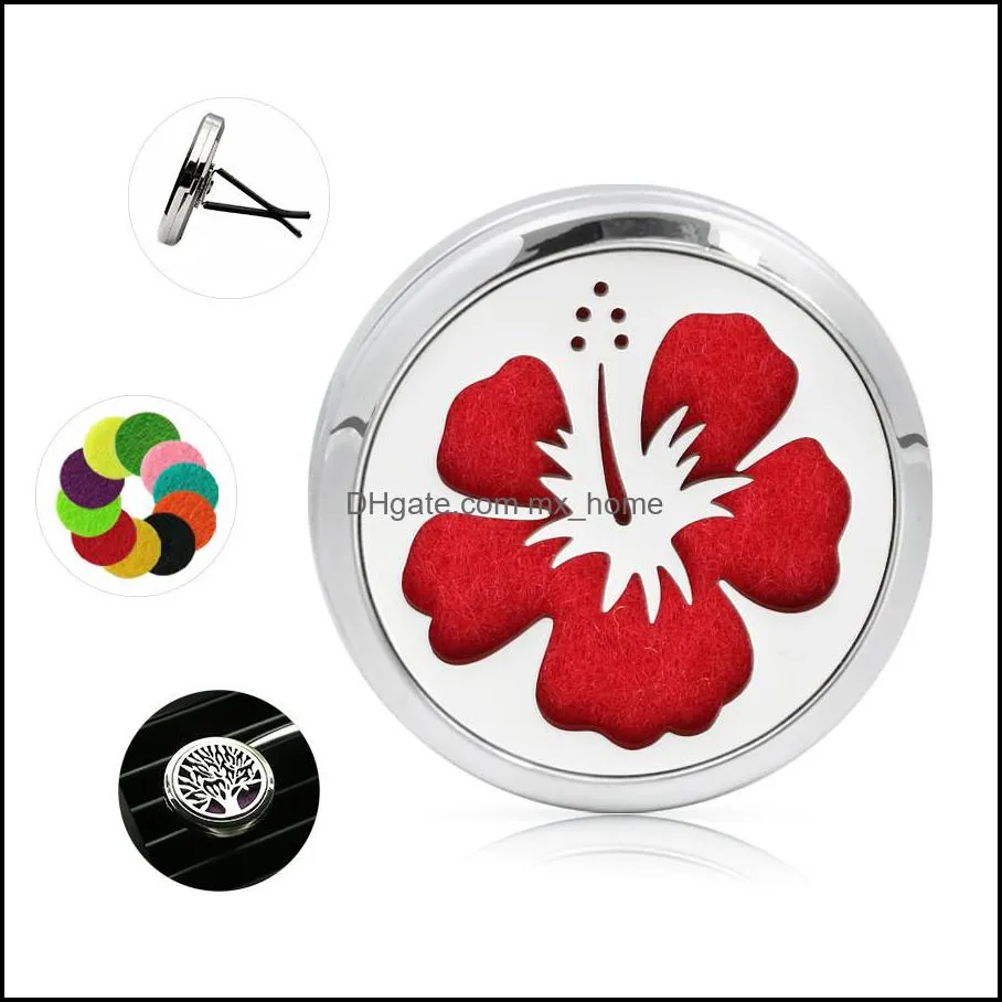 Pretty angel Lotus lovely dog Car vent clips Diffuser locket parfum  Oil Perfume locket Magnetic medallion with 10 Pads