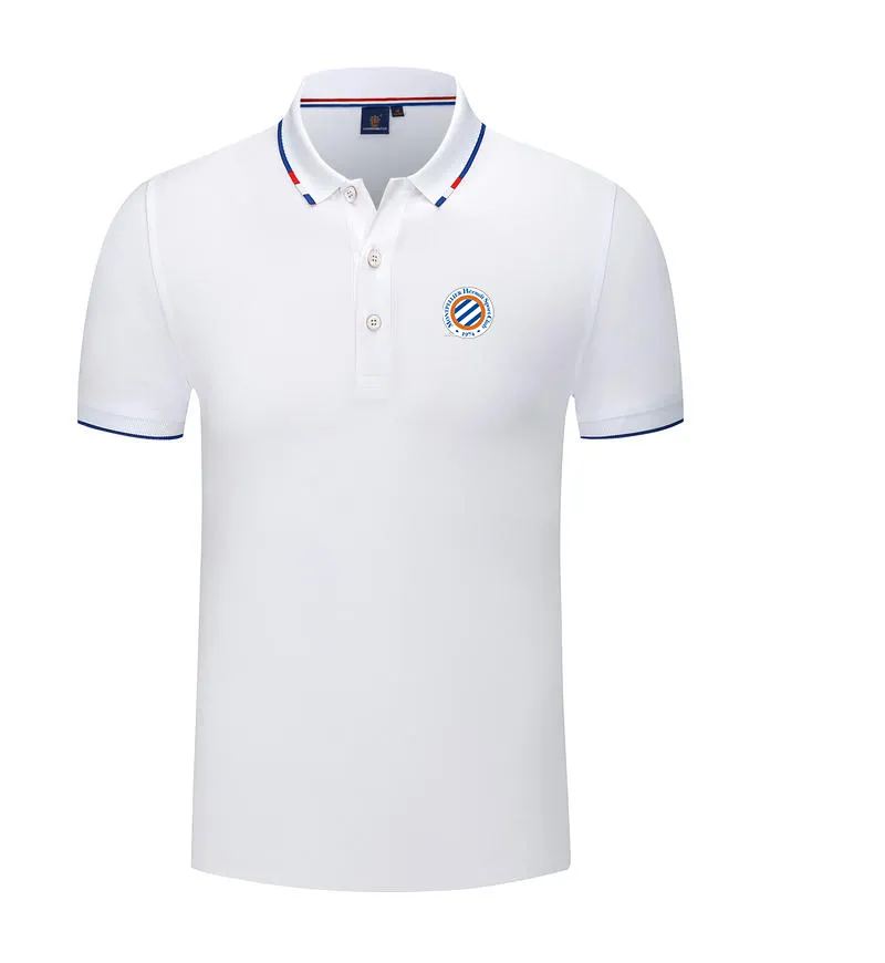 Montpellier HSC Mens en Dames Polo Shirt Silk Brocade Short Sleeve Sport Rapel T-shirt kan worden aangepast