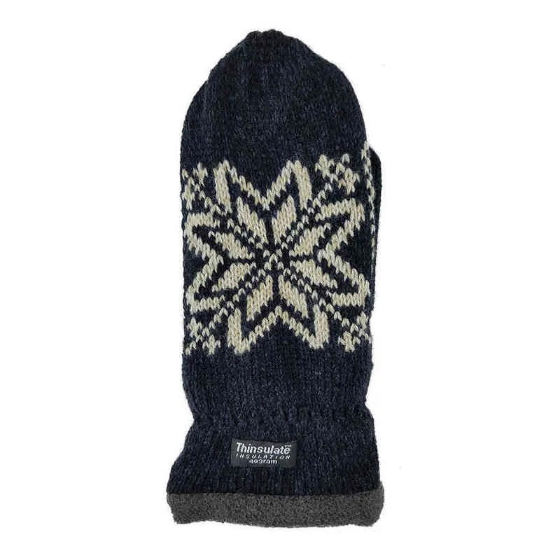 Bruceriver Mens Snowflake Knit Mettens con fodera in pile tince tinsulate T2208152935 T2208152935