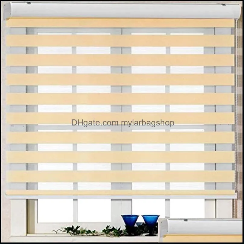 zebra roller blinds, dual layer shades, sheer or privacy light control, day and night window drapes for living room bedroom
