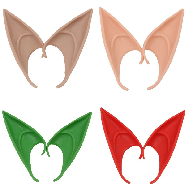 Latex elf oren diy Halloween Party Decoration Anime Fairy Angel Vampire Ear Kostuums High Simulation Soft False Dress Up Cosplay Decor SN4311