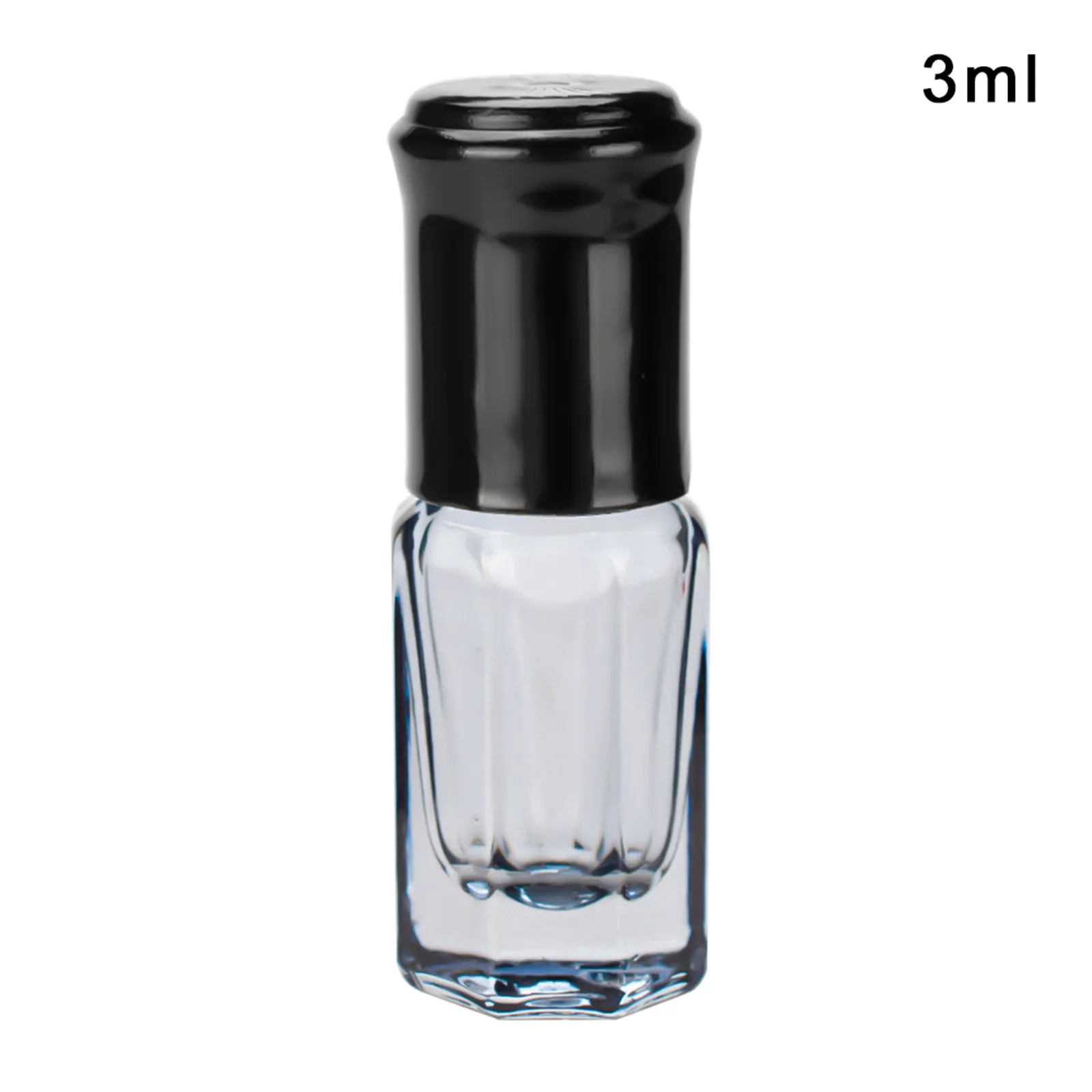 Sous-bouteille de parfum de boule d'acier de bouteille de boule noire légère de 3ML 1pc