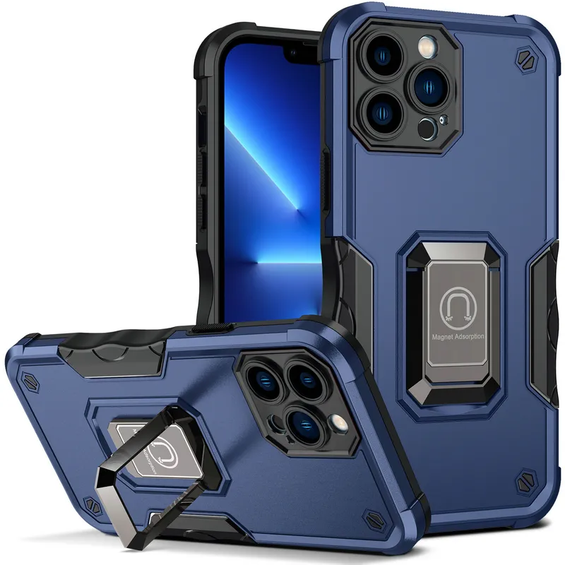 Kijkstandringhouder sterke schokbestendige telefoonhoesjes voor iPhone 14 13 12 11 Pro Max XR XS 7G 8 plus S22 plus ultra militaire vlag anti slip harde case