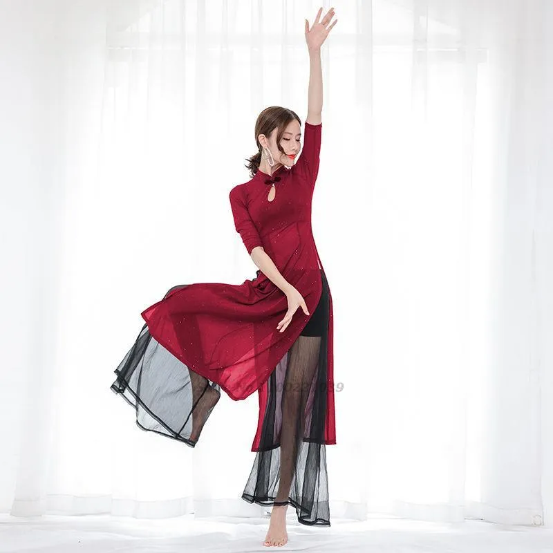 Stage Wear Chinese Folk Dance Costume Traditional Classical Performance