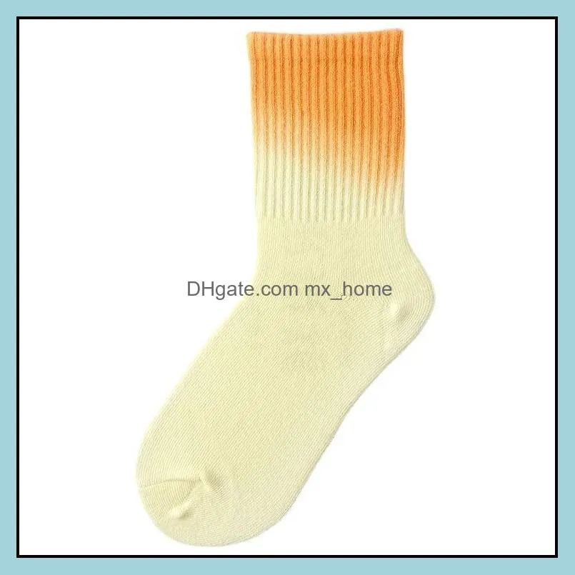 tie dye kid socks graident cotton children boys girls stockings boot hip hop athletic sport sock