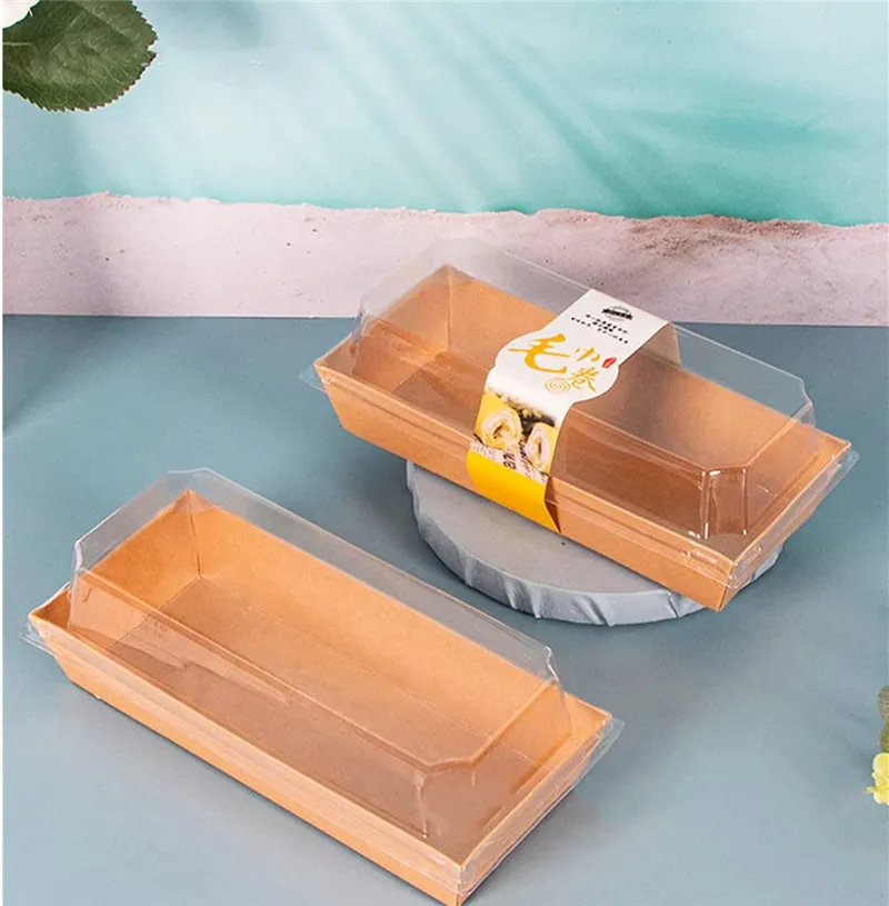 Scatola Kraft da 20 pezzi con confezione in scatola di cartone con coperchio  trasparente per scatole