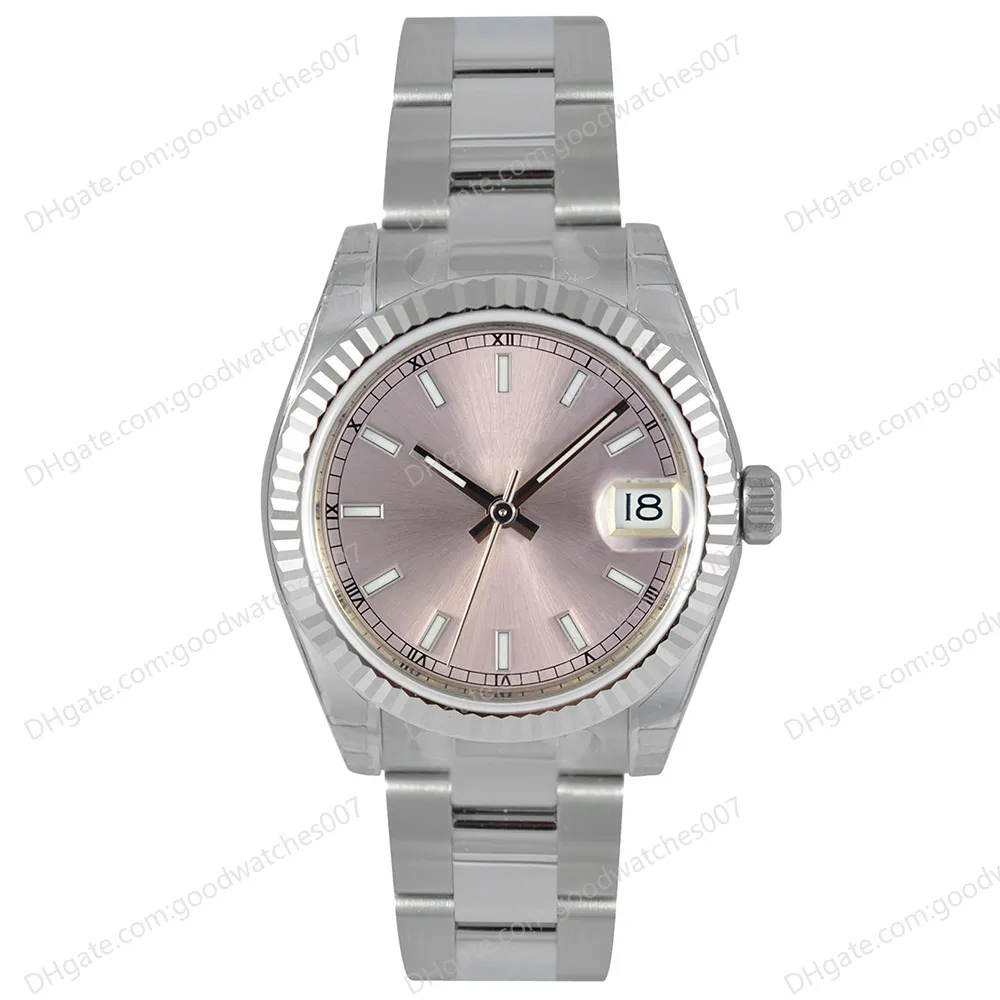 High Quality Asian Watch 2813 Sport Automatic Mechanical Ladies Watchs 178274-63160 31mm Pink Dial Stainless Steel Sambah Strap Wrist Watch Fashion Luxury Watches