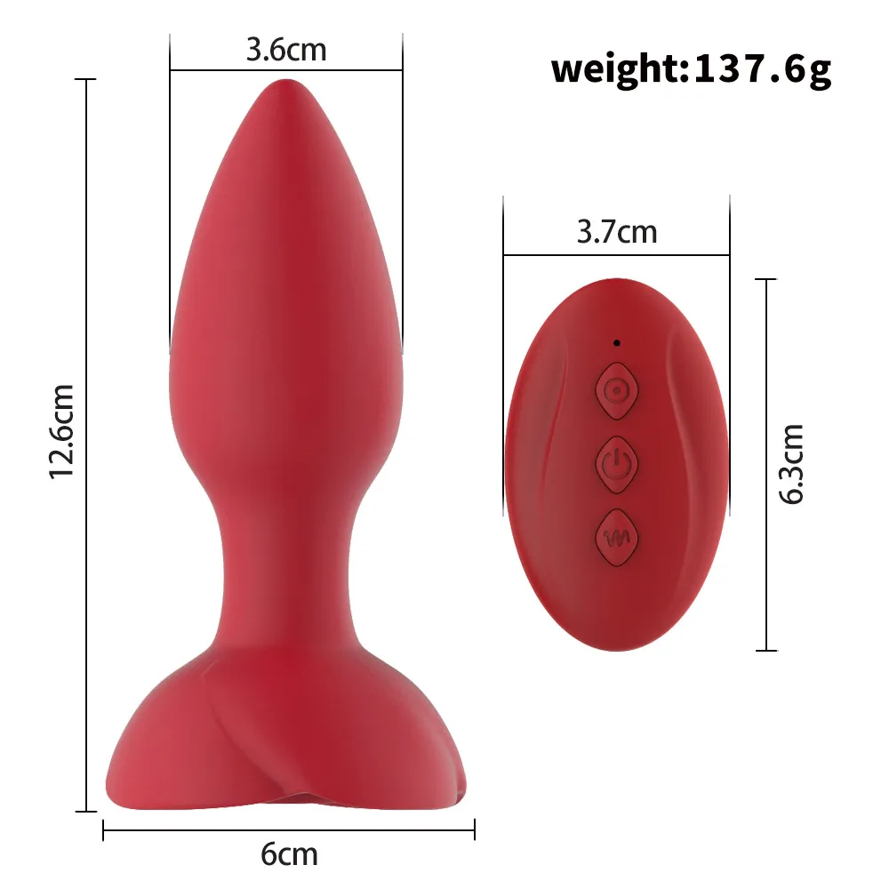 10 Modes Rose Anal Plug Anal Vibrator Prostate... From Youmvp, $13.26