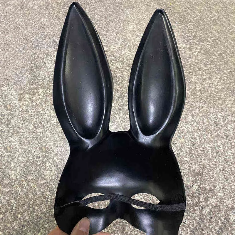 Easter Bunny Girl Mask Rabbit Black Rabbit Ear Bondage Mask Rabbit