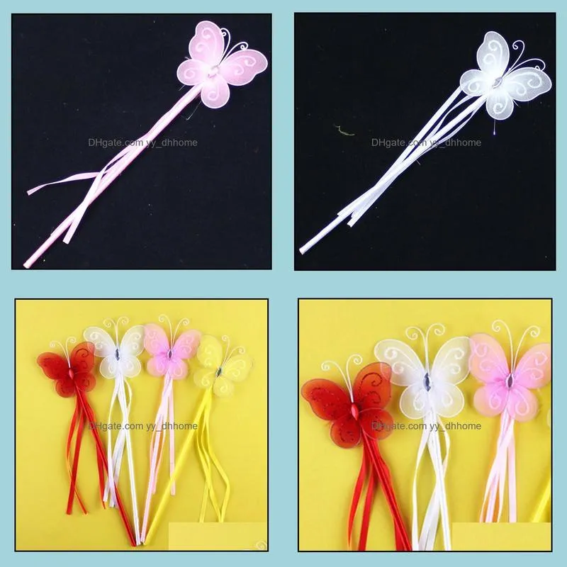 500pcs girls princess butterfly fairy wand magic sticks birthday supplies wedding favors and christmas gifts sn1115