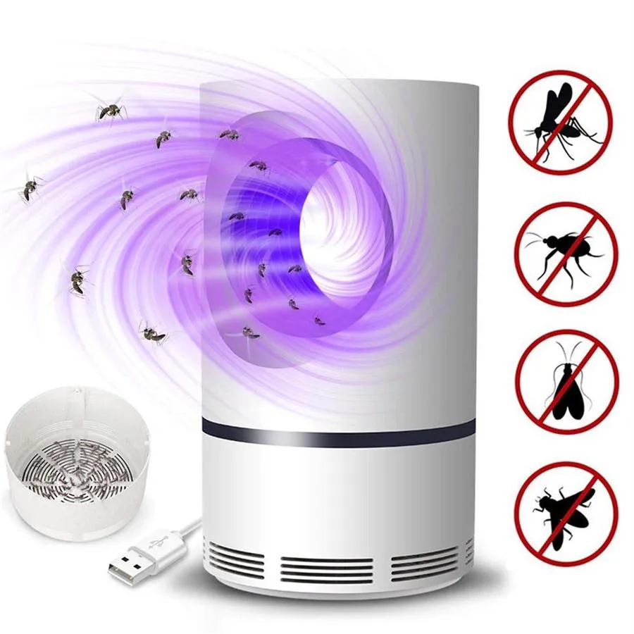 LED Pocatalyst Mosquito Killer Lamp USB 전원 곤충 킬러 비 독성 UV 보호 임산부 및 BA260E에 적합한 무성 UV 보호