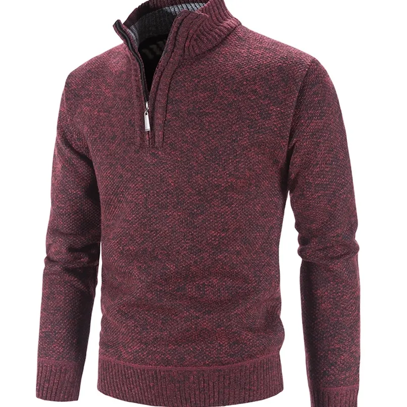 Męska na wpół zamek błyskawiczny szyk dzianina sweter SWEAT SWETER STIL STINT COLLAR Casual Cashmere SWEAT 220815