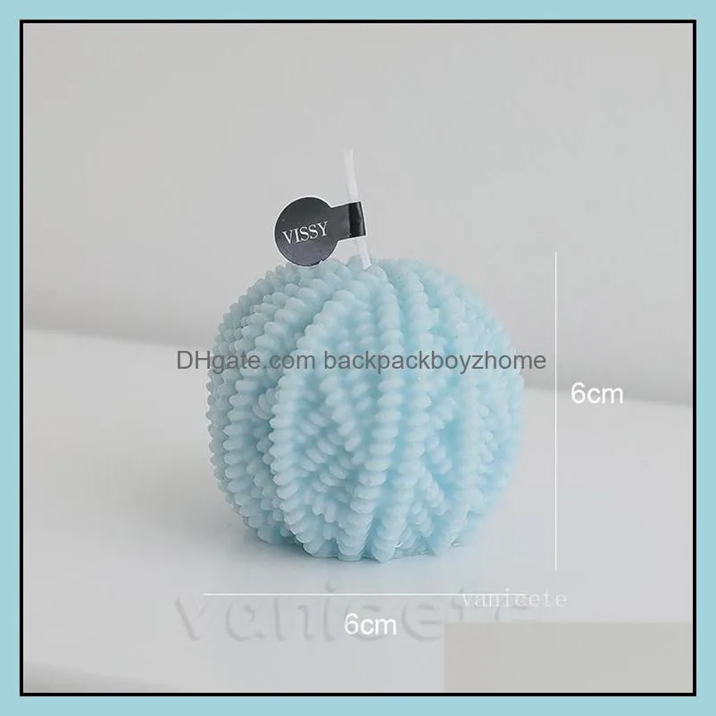 Wool ball candle Hand-made soybean wax For Home Decor Po Props DIY Candle Birthday Gift Souvenir ZC695