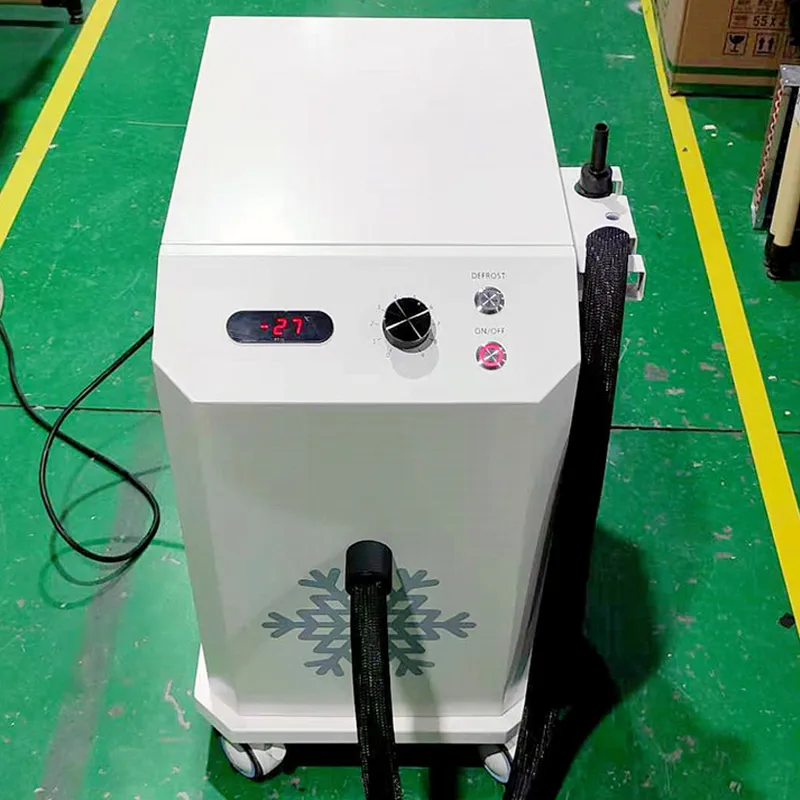 Máquina de enfriador de piel láser láser aire frío sistema fresco máquina de enfriamiento de piel para terapia con láser