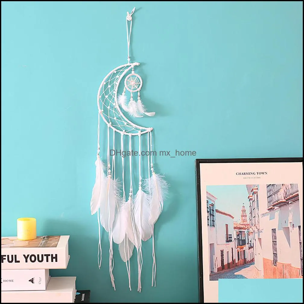 Fashion Pendants Woven Wall Hanging White Dream Catcher Home Decor for Art Beautiful Room Pendant 122572