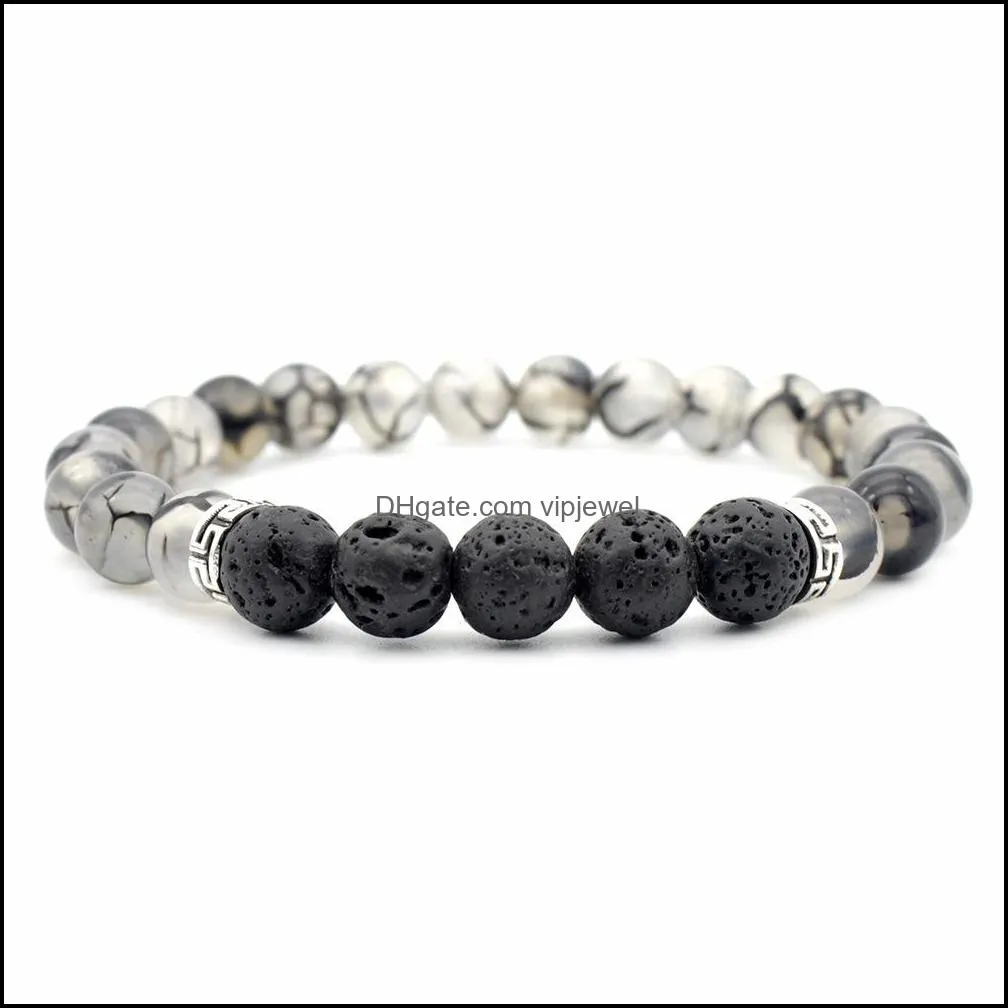 natural lava stone bead bracelet diy volcano essential oil diffuser bracelet for women men yoga jewelry
