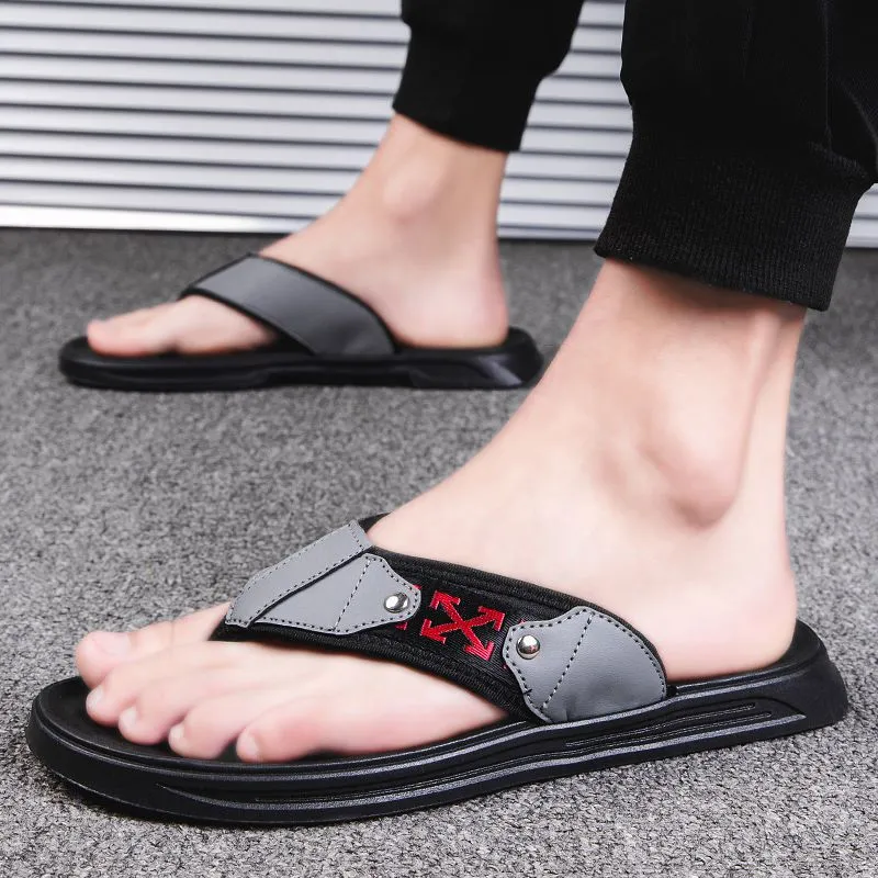 Chinelos de flip-flop masculinos Soles suaves internas tranquilidade ao ar livre confortável lazer sandálias de praia personalizada vendas diretas de fábrica, preço especial