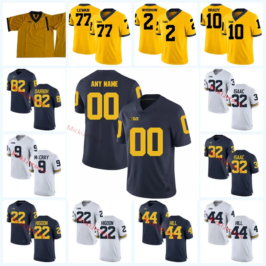 2022 NCAA Custom Michigan Wolverines Stitched Football Jersey 83 Zach Gentry Jersey 86 Jehu Chesson 52 Mason Cole 9 Donovan Peoples-Jones 43 Chris Wormley Jerseys