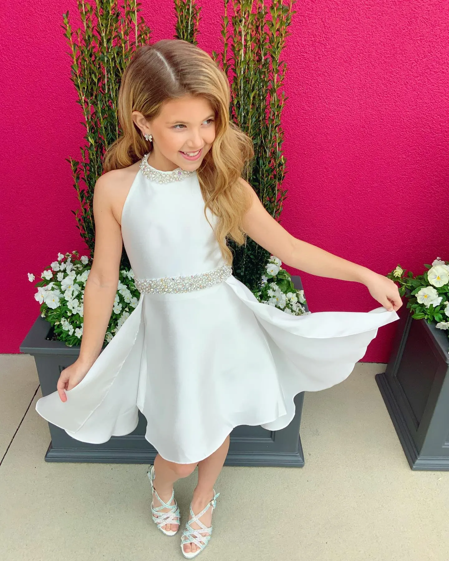 Halter A Line Party Dress: Elegant Cocktail Gown For Little Girls, Formal  On Stage Overskirt Dance Dress, Perfect For Interviews From  Uniquebridalboutique, $83.72 | DHgate.Com, image size:1440x1800