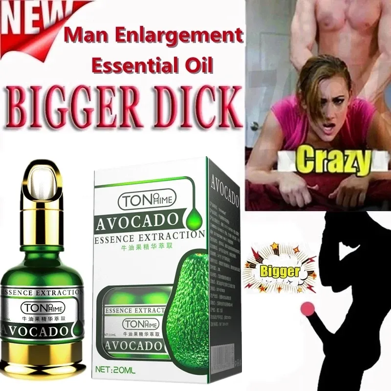 Croissance du pénis plus grand agrandir d'huile essentielle épaississant l'homme massage coq érection améliorer les soins de santé des hommes 48 cm