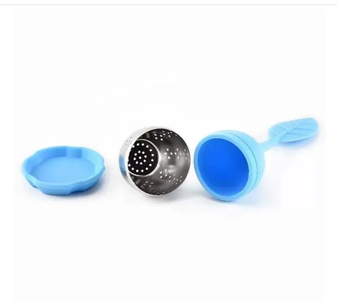 Inoxydable Infuseur à Thé Avec Couvercle Passoire En Silicone Feuille Verte 4 Piece 74635354